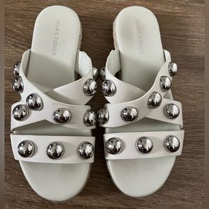 Marc Fisher White Sandal